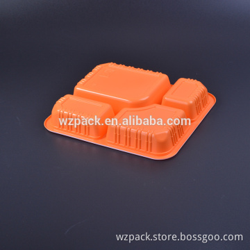 China Factory 3 Compartment PP Bento Lunch Box Disposable Plastic Rectangular Lunch Box